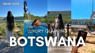 Botswana Travel Vlog 🇧🇼🏕️ Solo luxury Glamping Trip GooMoremi Botswana [upl. by Yessydo]