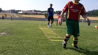 Koordinationtraining mit den Torhütern beim INTERSPORT kicker Fußballcamp Heideck [upl. by Necyrb]