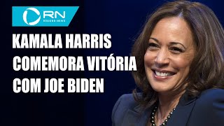 Kamala Harris comemora vitória com Joe Biden [upl. by Madigan629]