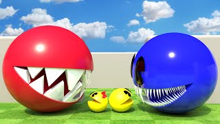 Pacman Vs Blue Metal Monster Pac [upl. by Stephan]