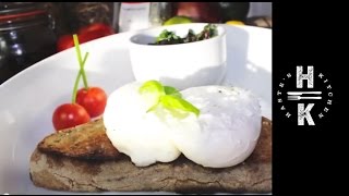 How to make perfect poached eggs with tomato spinach amp mushrooms [upl. by Seidnac]