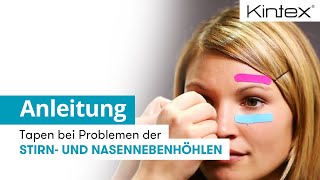 Tapen bei Problemen der Stirn und Nasennebenhöhlen  Kintex® Anleitung zum Kinesiologie Tapen [upl. by Arias]