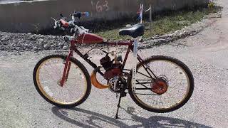 80cc motorized bicycle 30 MPH speed 36 T sprocket [upl. by Haimaj233]