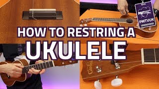 How To Restring A Ukulele  Beginners Guide To Replacing Uke Strings [upl. by Rocker]