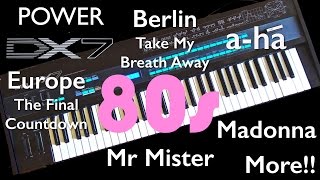 Yamaha DX7  80s Hits Van Halen Dreams Rush The Big Money Pseudo Echo Funky Town [upl. by Minetta]