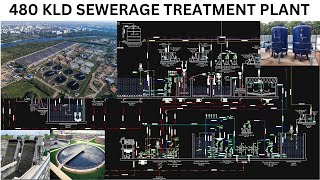 480 KLD STP SEWERAGE TREATMENT PLANT IN AUTOCAD [upl. by Filler]