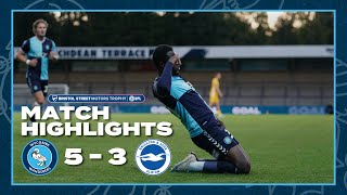 HIGHLIGHTS  Wycombe 5  3 Brighton U21s [upl. by Atikel712]