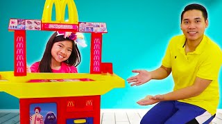 Emma Pretend Play McDonald’s Happy Meal Chocolate French Fries [upl. by Jacqueline]