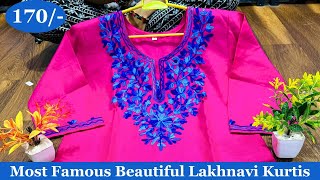 Lakhnavi Chikan Kurti  Designer Chikan Kurti  Lakhnavi Kurti Wholesale [upl. by Ostler]