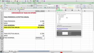 Conversión de Tasas de Interés en Excel [upl. by Matthias125]