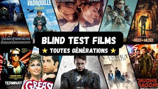 BLIND TEST FILMS  50 EXTRAITS TOUTES GÉNÉRATIONS [upl. by Nnek]