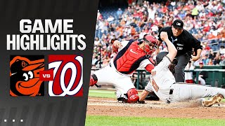 Orioles vs Nationals Game Highlights 5824  MLB Highlights [upl. by Ahtiekal]