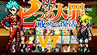 Nanatsu no Taizai V7  MUGEN PARA PC FRACO JOGO ATUALIZADO [upl. by Pierpont]