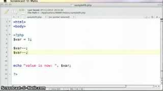 PHP Incrementing amp Decrementing Operators  tutorial 091 [upl. by Namar]