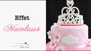 🎂 TUTORIEL EFFET MATELASSÉ FACILE sur PÂTE À SUCRE pour Gâteau dAnniversaire amp Wedding Cake Mariage [upl. by Ereynihc965]