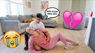 Passing Out While Working Out Prank On Boyfriend Cute Reaction [upl. by Urban872]