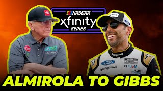 Aric Almirola Headed To Joe Gibbs Racing In 2024 [upl. by Esorbma]