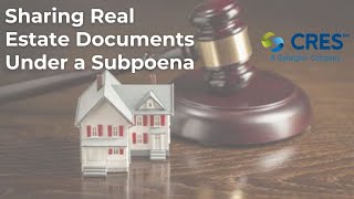 Can a Real Estate Licensee Share All Transaction Documents under a Supoena [upl. by Giffard]