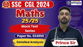 SSC CGL MATHS PAPER 024866  SSC CGL MOCK TEST SOLUTION  SSC CGL MATHS CLASSES BY PRINCE SIR [upl. by Naugan152]