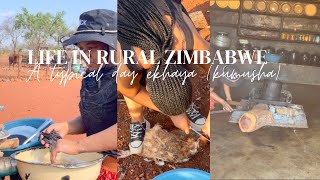 LIFE IN RURAL ZIMBABWE  A TYPICAL DAY EKHAYA KUMUSHA  ZIMBABWEAN YOUTUBER roadto1k [upl. by Enileuqkcaj]