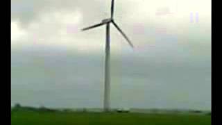 Nordtank Vestas wind system fail and crashes windmill explosion [upl. by Paynter]