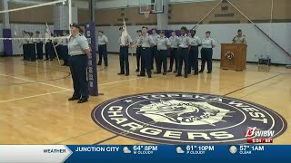 Topeka West High School JROTC honors victims of 911 attacks [upl. by Earised465]