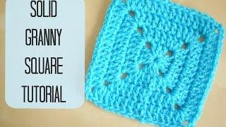 CROCHET How to crochet a solid granny square for beginners  Bella Coco [upl. by Gerladina56]