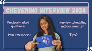 Chevening Interview Tips 2024  Previously asked questions  Documents chevening scholarship [upl. by Proffitt270]