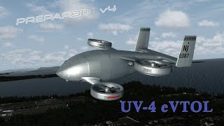 P3D Review  AeroG UV4 eVTOL [upl. by Funk781]