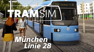 TramSim Console Edition PS5 München Route 28 2 [upl. by Nosnej]