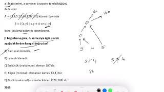 Soyut Matematik Bağıntı Soru Çözümü 12 Sıralama bağıntısı 2015L Benzer öabtmatematik [upl. by Samp]