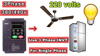 Use 3 Phase VFD For Single Phase Output How [upl. by Uol]