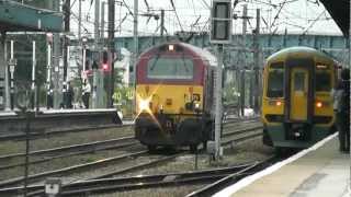 Class 67021 canes it at Doncaster with a 2 Tone 25072012 [upl. by Llennod]