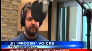 Man sings quotLet It Goquot in voices of 21 Disney characters [upl. by Aicinat]