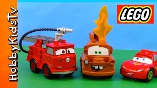 We Review the Lego Cars DUPLO Firetruck Set with HobbyKidsTV [upl. by Dilan136]