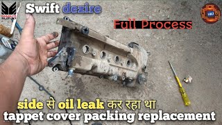 Tappet Cover Packing Replacement  Oil leakage Full Process by SrjCarsrepair [upl. by Roseann]