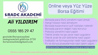 ALİ YILDIRIM İLE BORSA TEKNİK ANALİZ [upl. by Ennairak]