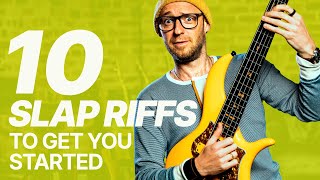 Top 10 Slap Bass Riffs for Beginners [upl. by Dnaltroc842]