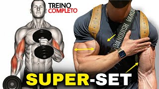 4 SUPERSET Para Treinar Braços Em Alto Nível  TREINO COMPLETO com halteres e barra [upl. by Aken]