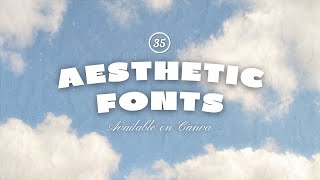 35 aesthetic fonts from canva  aesthetic font recommendations 📝✍🏻 [upl. by Toland]