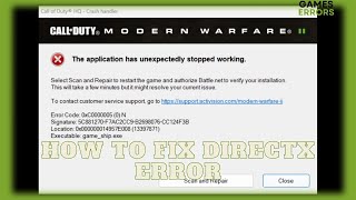 How to fix Directx Error on Warzone 2  Modern Warfare 2 [upl. by Roose]