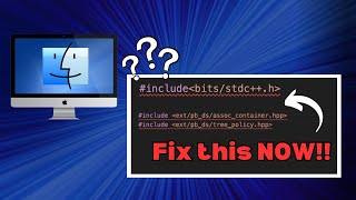 include quotbitsstdchquot and Policy Based Data Structures PBDS in C  VS Code MAC Setup  Error FIX [upl. by Franny]