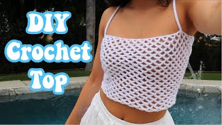 Fishnet Crochet Top ⏐ Beginner Friendly Crochet Tank Top [upl. by Pinzler]