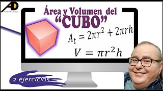 ÁREA y VOLUMEN del CUBO HEXAEDRO Academia DIEGO [upl. by Nnaid]