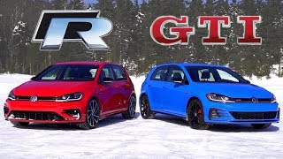 2019 Volkswagen Golf GTI vs Golf R  Do You Need AWD [upl. by Analart639]