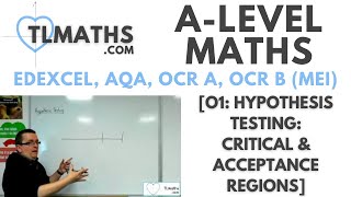 ALevel Maths O104 Hypothesis Testing Critical amp Acceptance Regions [upl. by Aiblis]