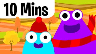 Learn the Seasons 🍂 FALL Autumn Song for Kids ♫ 10 Mins  Poppy amp Pals [upl. by Myrt]