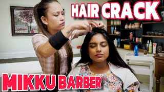 Hair cracking head massage therapy by Mikku Barber to reduce headache n Stress 💈ASMR [upl. by Fitzhugh]