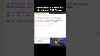 Verificando o último dia do mês no SQL Server bancodedados sql shorts [upl. by Egrog66]