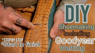 Learn the art of shoe making DIY Goodyear welted shoes step by step [upl. by Nahtanoy]